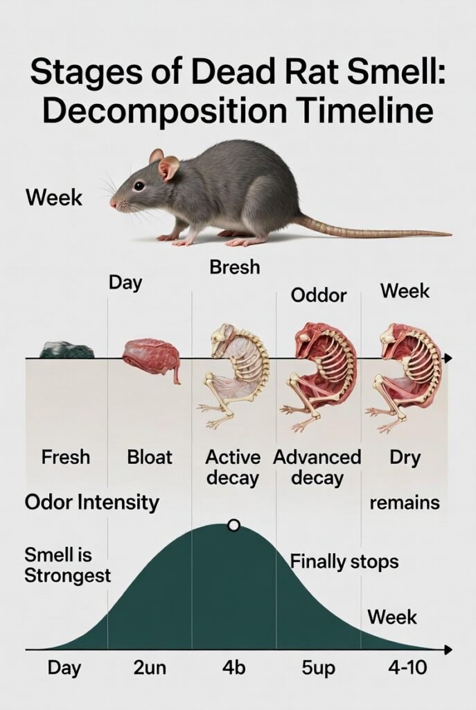 Stages of Dead Rat Smell: Decomposition Timeline, Odor Peak & When It Stops stages of dead rat